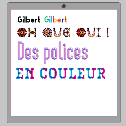 Support des polices colorées dans Silhouette Studio 4.2