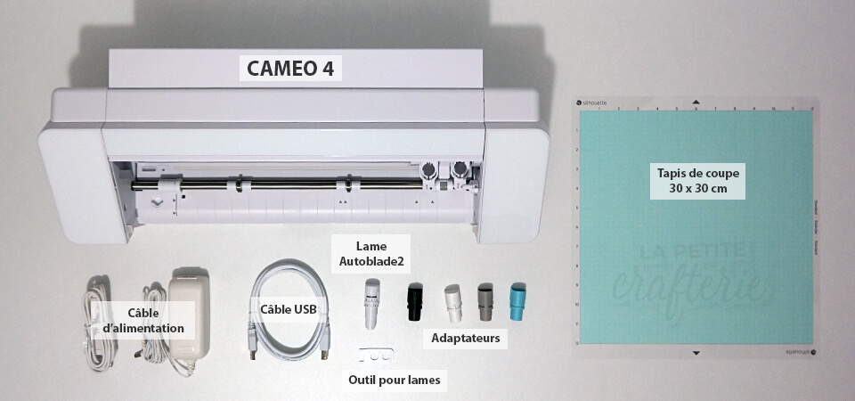 Le contenu de votre Silhouette Cameo 4