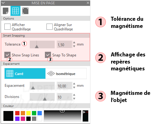 Silhouette Studio 4.4  Repères intelligents