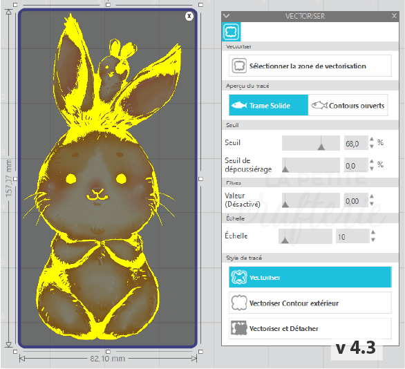 Image PNG et vectorisation en version 4.3