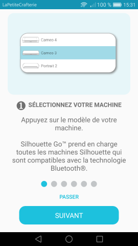 Silhouette Go - Démarrage