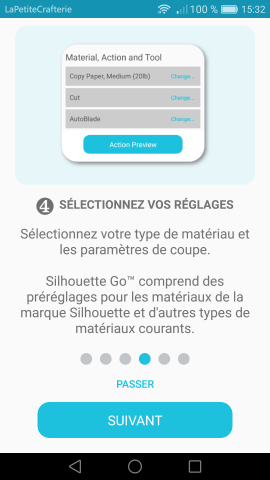 Silhouette Go - Démarrage