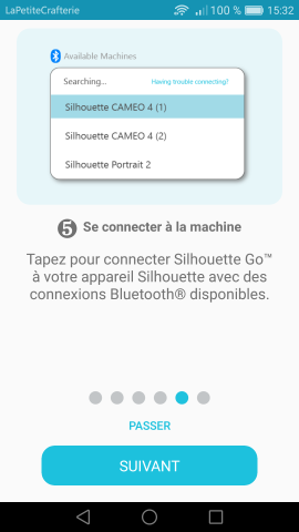 Silhouette Go - Démarrage