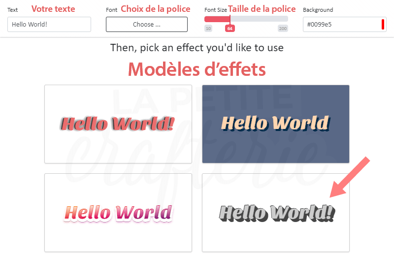 MakeText - Les styles de texte disponibles